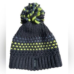 Arc’teryx Fernie Toque Knit Pom Beanie Gray Yellow Winter Hat
